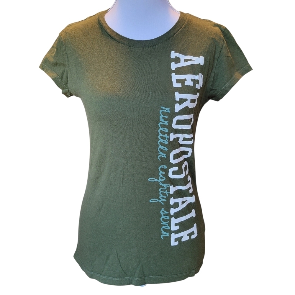 Aeropostale Green Fitted Short Sleeve Tee Shirt
